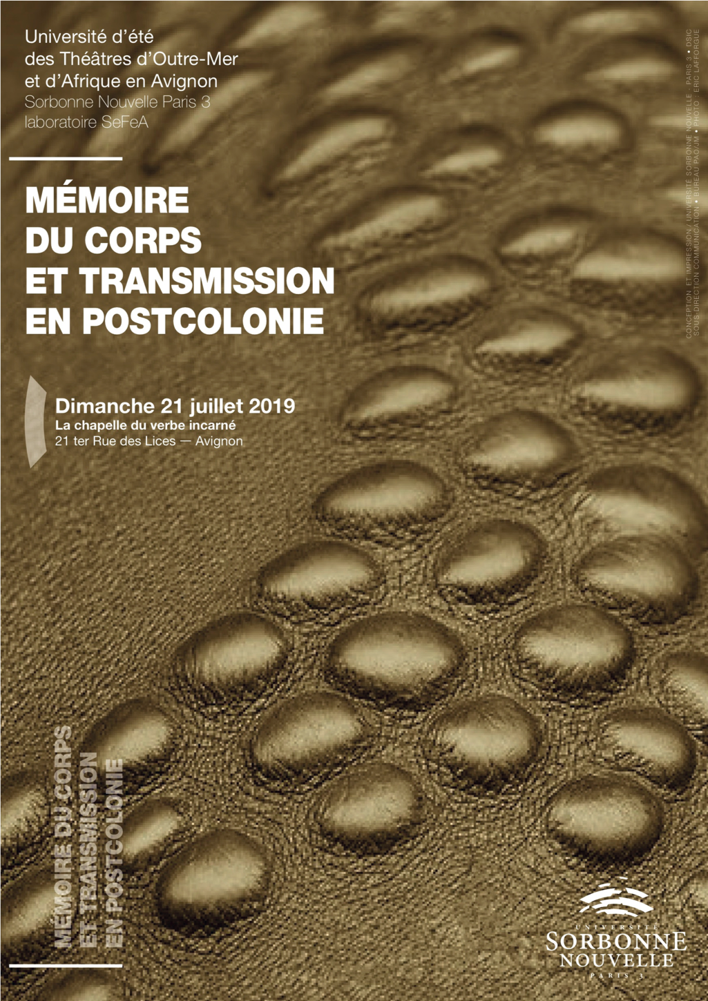 Mémoire du corps et transmission en postcolonie Mémoire du corps et transmission en postcolonie